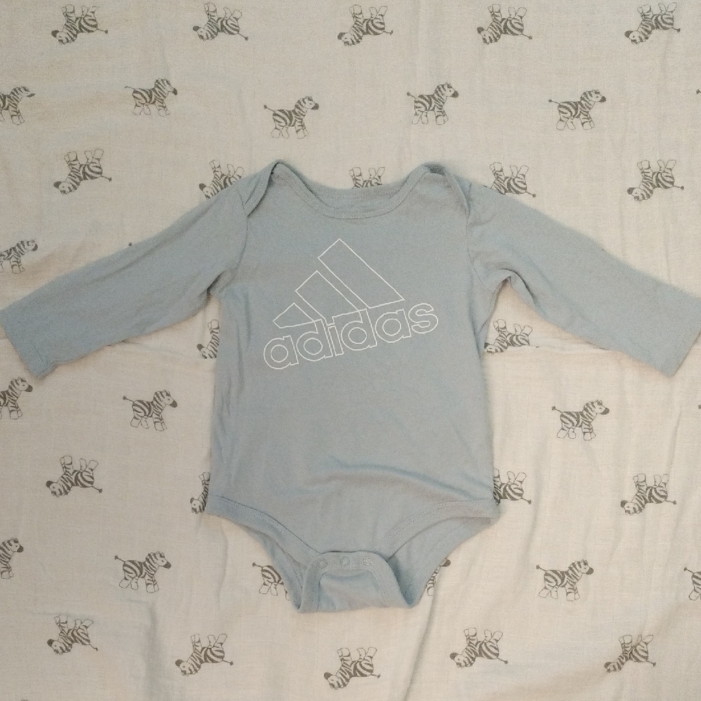 Adidas Blue Bodysuit Long Sleeve Knit